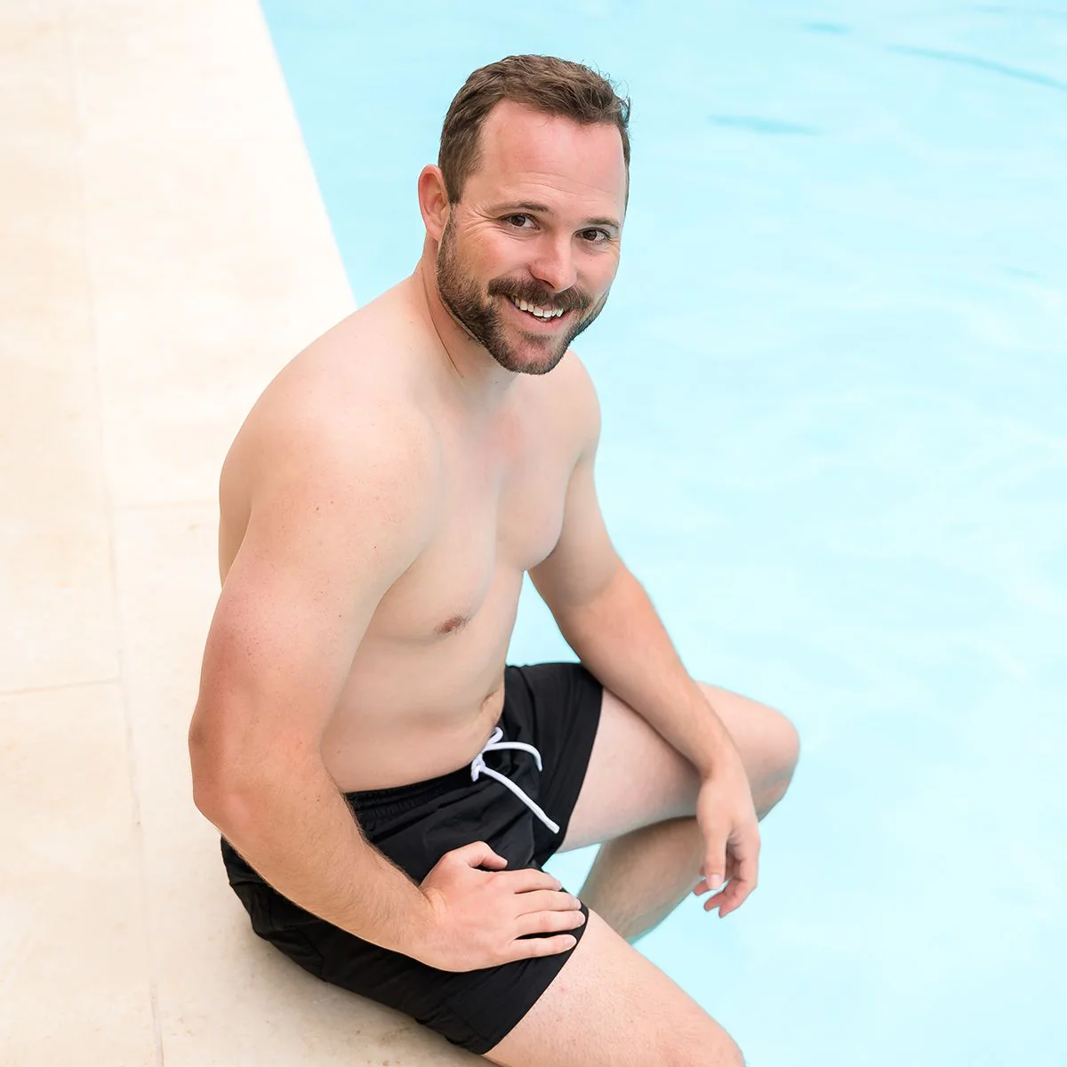 Mens Swim Shorts Black - Image 6