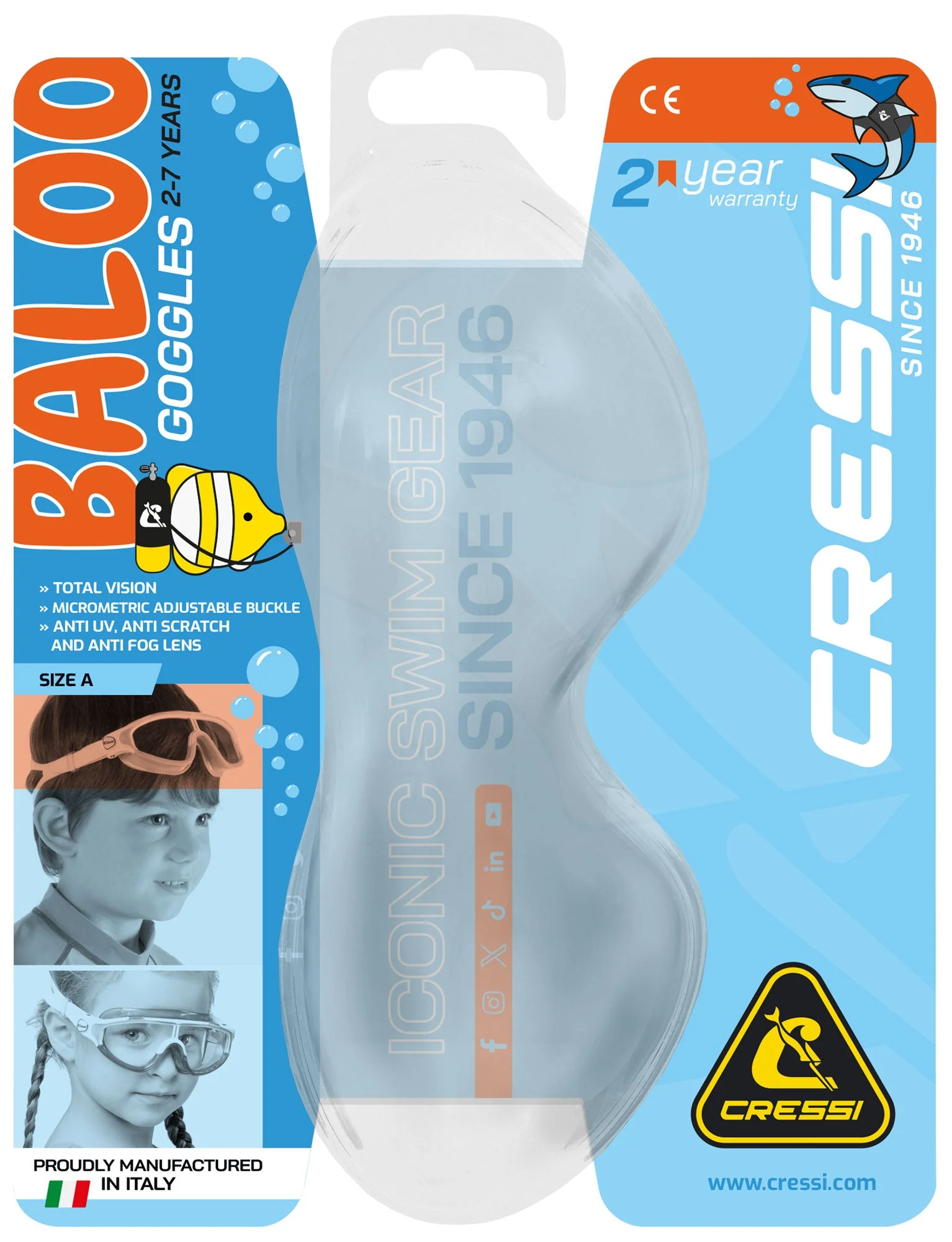 Cressi Kids Swimming Goggles Baloo - Image 7