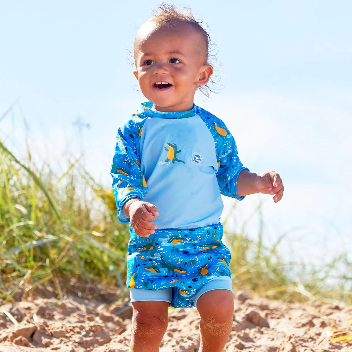 Crocodile Swamp Happy Nappy Sunsuit - Image 4