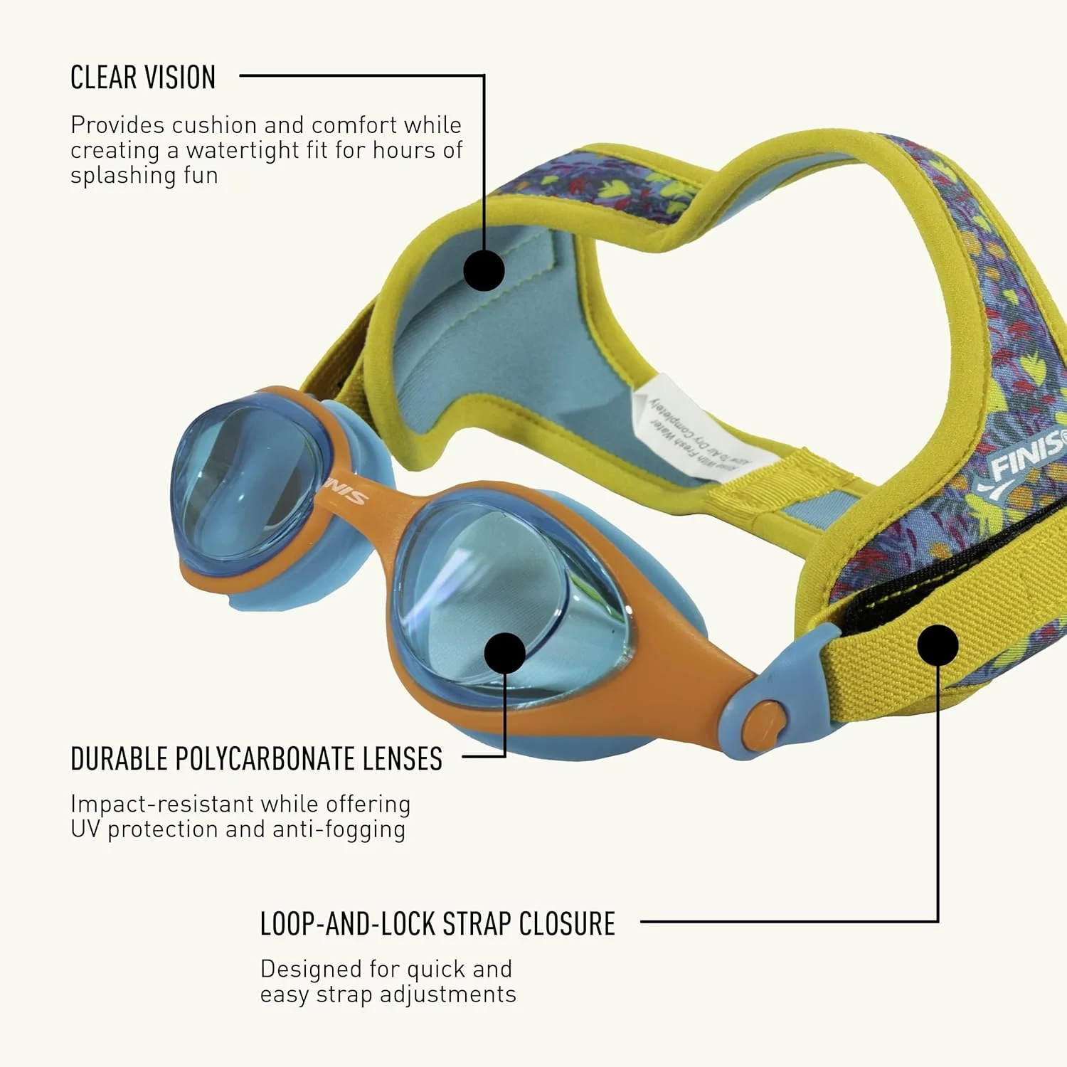 FINIS DragonFly Kids Swimming Goggles (Mirror & Tinted Lens) - Image 16