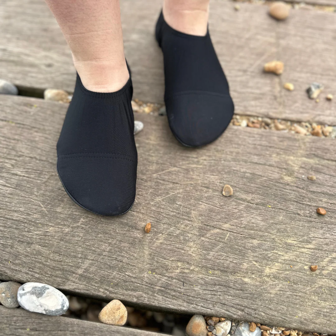 Slipfree Non-slip Shoes Black Print Adult & Older Children - Image 3