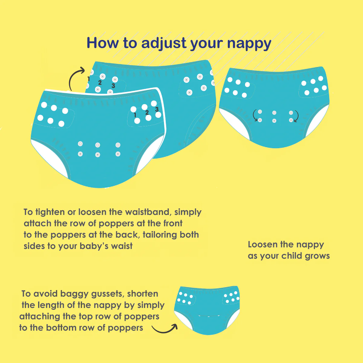 Sunny Bear Size Adjustable Under Nappy - Image 6